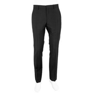 New Burberry Men’s Wool Dress Pants Black Tuxedo-Style Satin Stripe US 42 EU 52